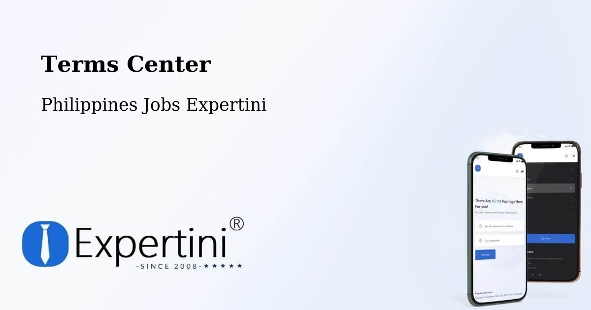 Terms Center - Philippines Jobs Expertini